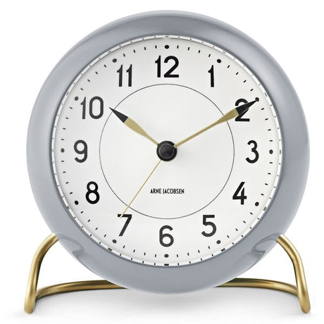 Arne Jacobsen Station Table Alarm Clock – LED Touch Quartz Battery-Powered
