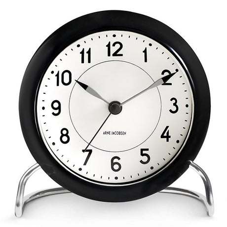 Arne Jacobsen Station Table Alarm Clock – LED Touch Quartz Battery-Powered