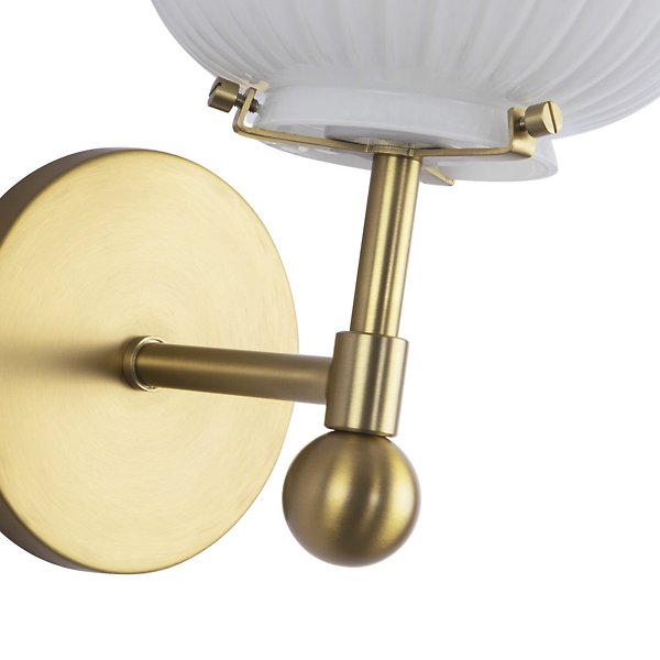 Cherise Ribbed Opal Glass Wall Sconce by Alora Mood