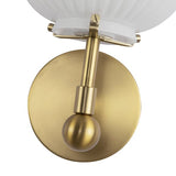 Cherise Ribbed Opal Glass Wall Sconce by Alora Mood