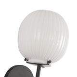Cherise Ribbed Opal Glass Wall Sconce by Alora Mood