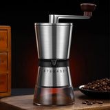 Stainless Steel Manual Coffee Grinder Adjustable Ceramic Burr Hand Mill