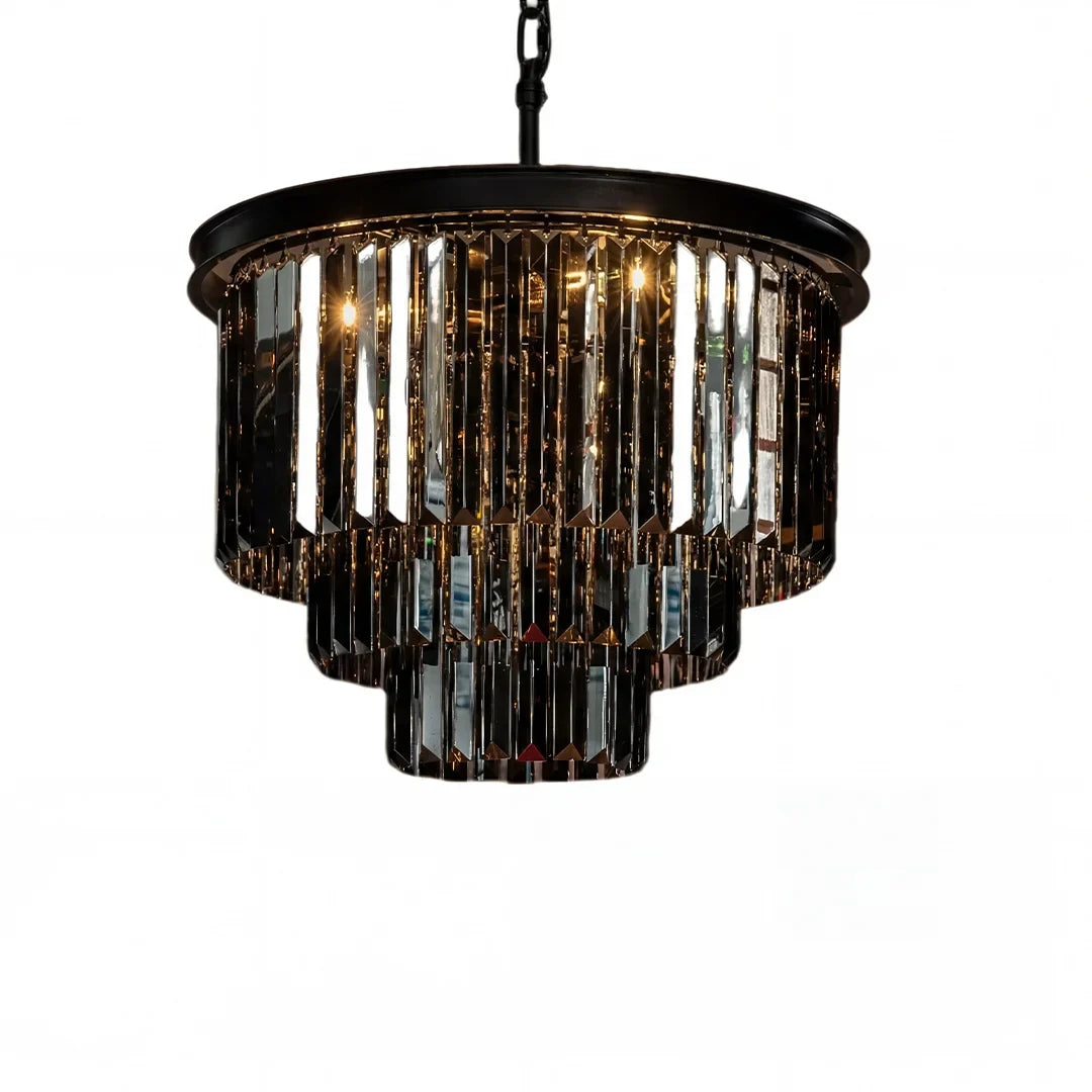 Aeryvon Vintage Luxury Crystal Chandelier Elegant Pendant Fixture