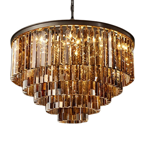Aeryvon Vintage Luxury Crystal Chandelier Elegant Pendant Fixture