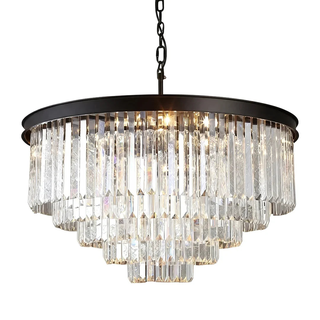 Aeryvon Vintage Luxury Crystal Chandelier Elegant Pendant Fixture