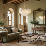 Aeryvon Vintage Luxury Crystal Chandelier Elegant Pendant Fixture
