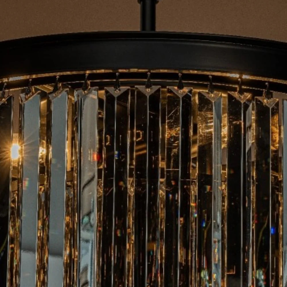 Aeryvon Vintage Luxury Crystal Chandelier Elegant Pendant Fixture