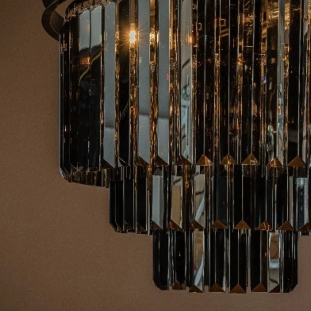 Aeryvon Vintage Luxury Crystal Chandelier Elegant Pendant Fixture