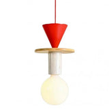 Alvar Multicolor Geometric Wood Pendant Light Modern Fixture