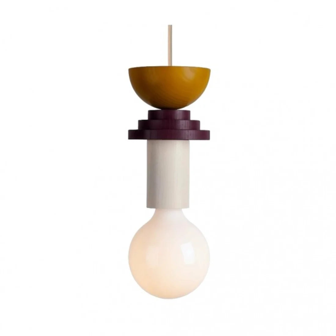 Alvar Multicolor Geometric Wood Pendant Light Modern Fixture