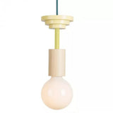 Alvar Multicolor Geometric Wood Pendant Light Modern Fixture