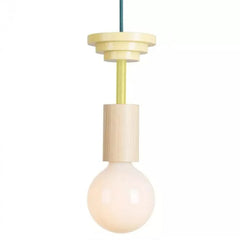 Alvar Multicolor Geometric Wood Pendant Light Modern Fixture