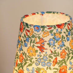 Vintage Anna Floral Table Lamp Wood Fabric 1-Light