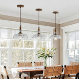 Side profile of the retro flower pendant light with adjustable cord
