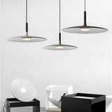 Pendant Light Flat Aluminum Shade LED Modern Minimalist Hanging Lamp
