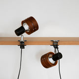 Japanese Style Table Lamp Wood Iron Acrylic Round Clip E26
