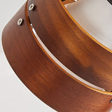 Japanese Style Table Lamp Wood Iron Acrylic Round Clip E26