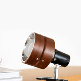 Japanese Style Table Lamp Wood Iron Acrylic Round Clip E26