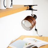 Japanese Style Table Lamp Wood Iron Acrylic Round Clip E26