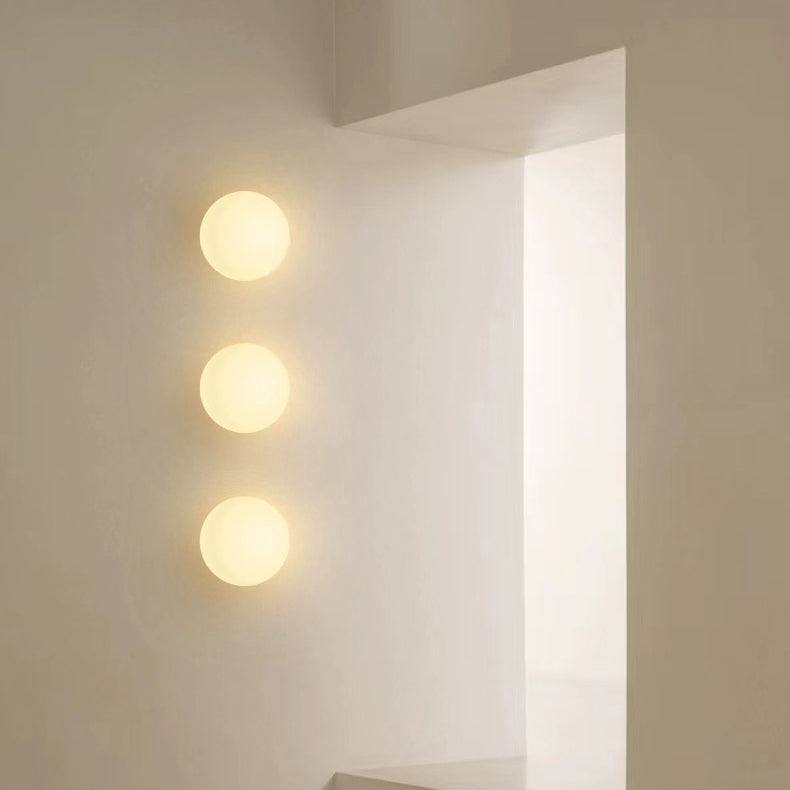 Modern Minimalist Orb Glass Wall Sconce Lamp 1-Light