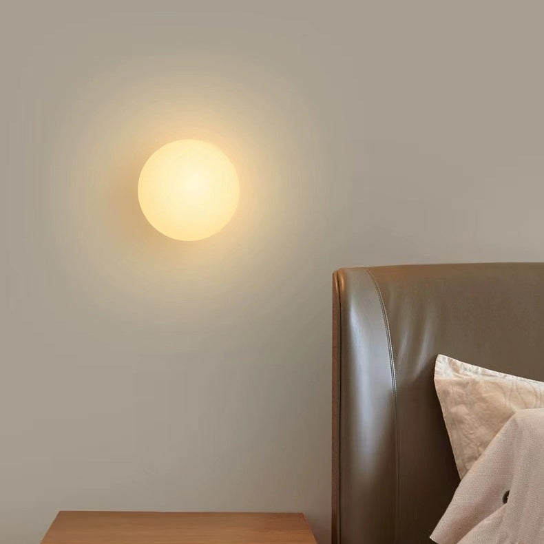 Modern Minimalist Orb Glass Wall Sconce Lamp 1-Light