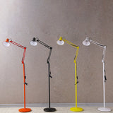 Round weighted base and lower stem of the iron reading floor lamp