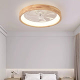 Solid wood ceiling fan light angled to show the acrylic diffuser