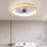 Underside view of the integrated LED ring and clear fan blades