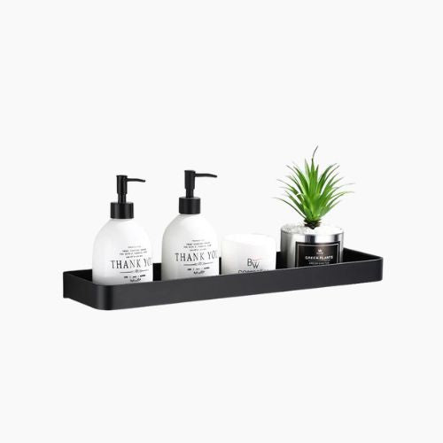 Shelf Aluminum Black Bathroom Corner shelf Wall Mounted Black Aluminum kitchen Storage holder