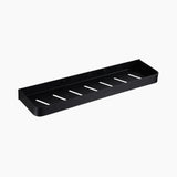 Black Aluminum Shower Shelf - Wall-Mounted Corner Storage Rack for Bathroom