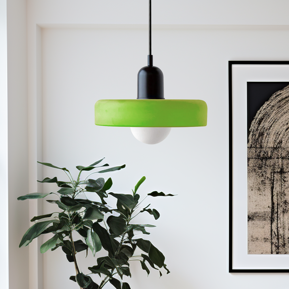Lampsmodern-UK Bauhaus Glass LED Pendant Light Adjustable Cord 9.8in×7.1in