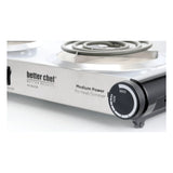 Better Chef Dual Electric Stainless Steel Buffet Cooktop Double Burner