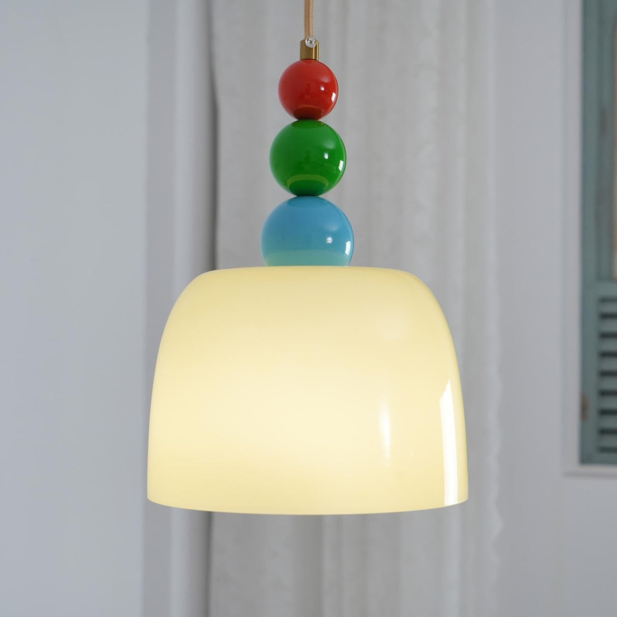 Modern Minimalist Bon Ton Pendant Light Glass Wood