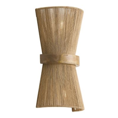 Maya Wall Sconce Hand-Woven Jute with Mango Wood & Brass