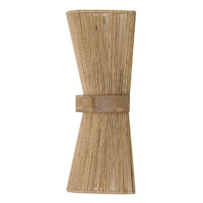 Maya Wall Sconce Hand-Woven Jute with Mango Wood & Brass