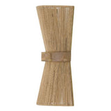 Maya Wall Sconce Hand-Woven Jute with Mango Wood & Brass