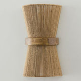 Maya Wall Sconce Hand-Woven Jute with Mango Wood & Brass