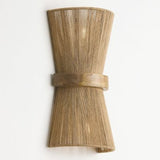 Maya Wall Sconce Hand-Woven Jute with Mango Wood & Brass