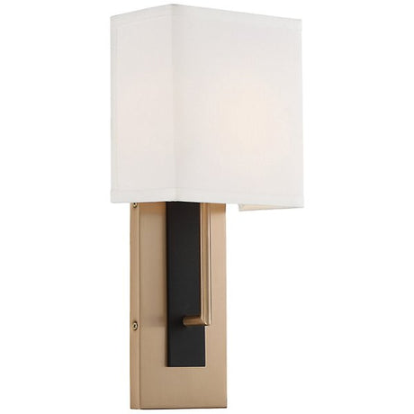 Brent Wall Sconce Crystorama Silk Shade Steel Arm Finish Options