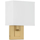 Brent Wall Sconce Crystorama Silk Shade Steel Arm Finish Options