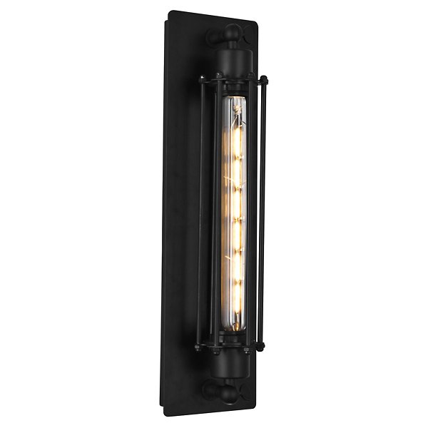 Kiera Industrial Cage Wall Sconce in Black by CWI Lighting