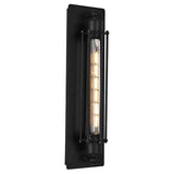 Kiera Industrial Cage Wall Sconce in Black by CWI Lighting