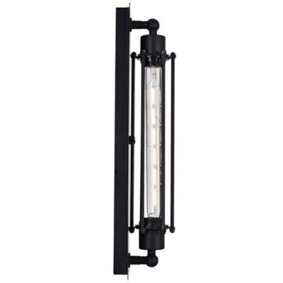 Kiera Industrial Cage Wall Sconce in Black by CWI Lighting