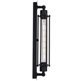 Kiera Industrial Cage Wall Sconce in Black by CWI Lighting