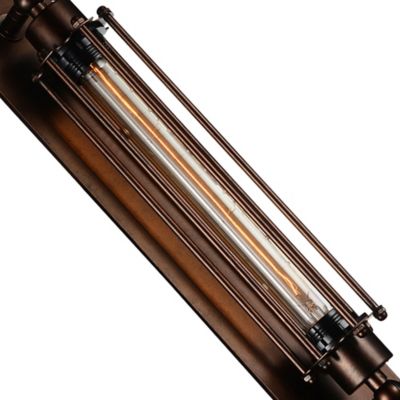 Kiera Industrial Cage Wall Sconce in Black by CWI Lighting