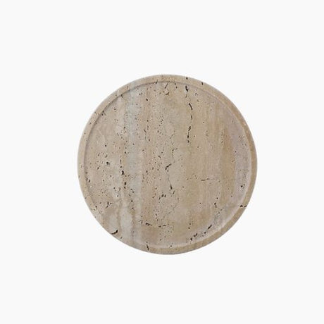 Travertine Stone Tray - Minimalist Organizer for Perfume, Candles and Jewelry