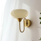 Calypso Bauhaus Curved Glass Wall Lamp Modern Sconce