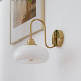 Calypso Bauhaus Curved Glass Wall Lamp Modern Sconce