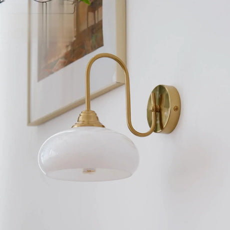 Calypso Bauhaus Curved Glass Wall Lamp Modern Sconce