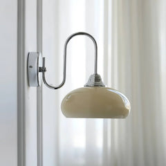 Calypso Bauhaus Curved Glass Wall Lamp Modern Sconce